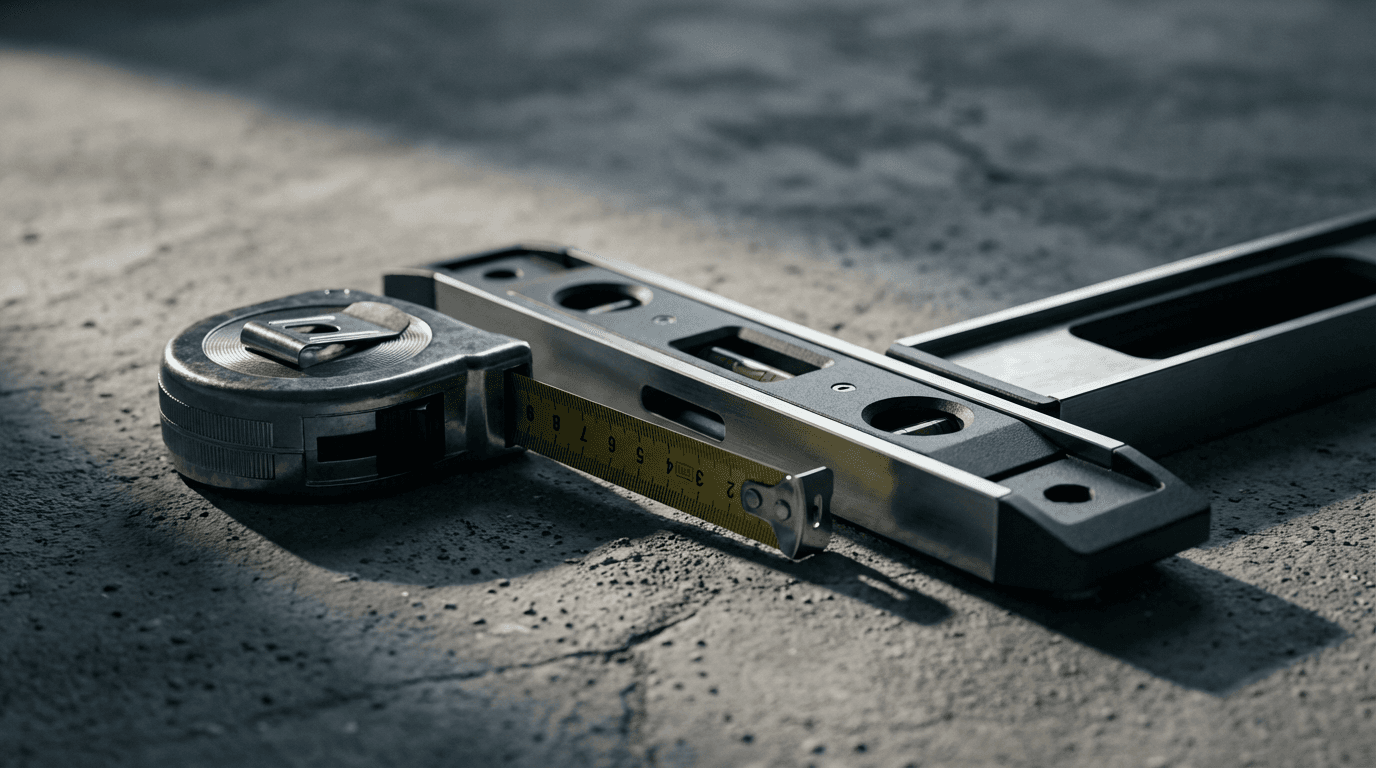 Precision sensor components on industrial workbench
